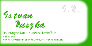 istvan muszka business card